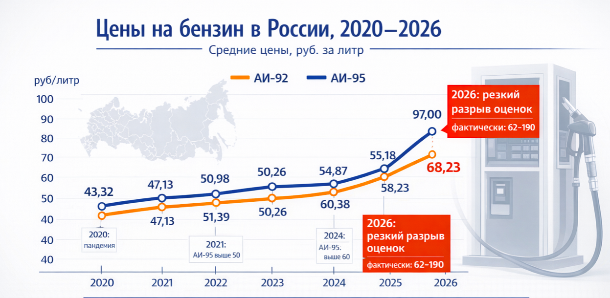 Фото От 7 до 190 рублей: как менялись цены на бензин в России за последние 26 лет 4 - Сиб.ФМ Фото От 7 до 190 рублей: как менялись цены на бензин в России за последние 26 лет 4